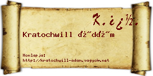 Kratochwill Ádám névjegykártya
